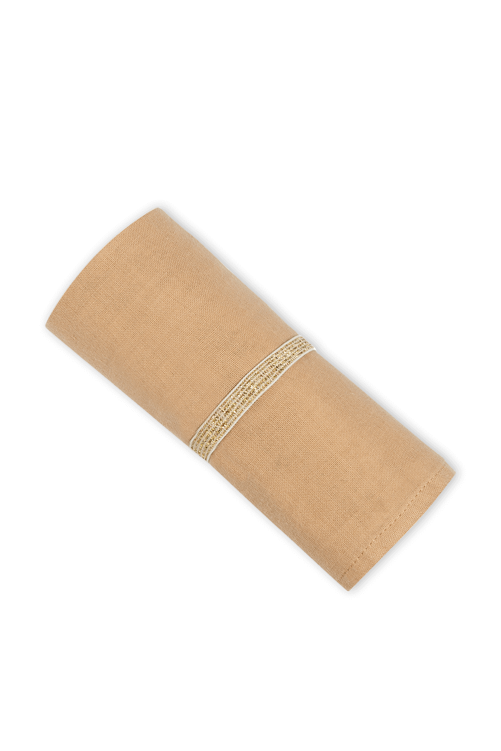 תמונה אחורית של שמיכה מוסלין בייבי לאב בגוון חום