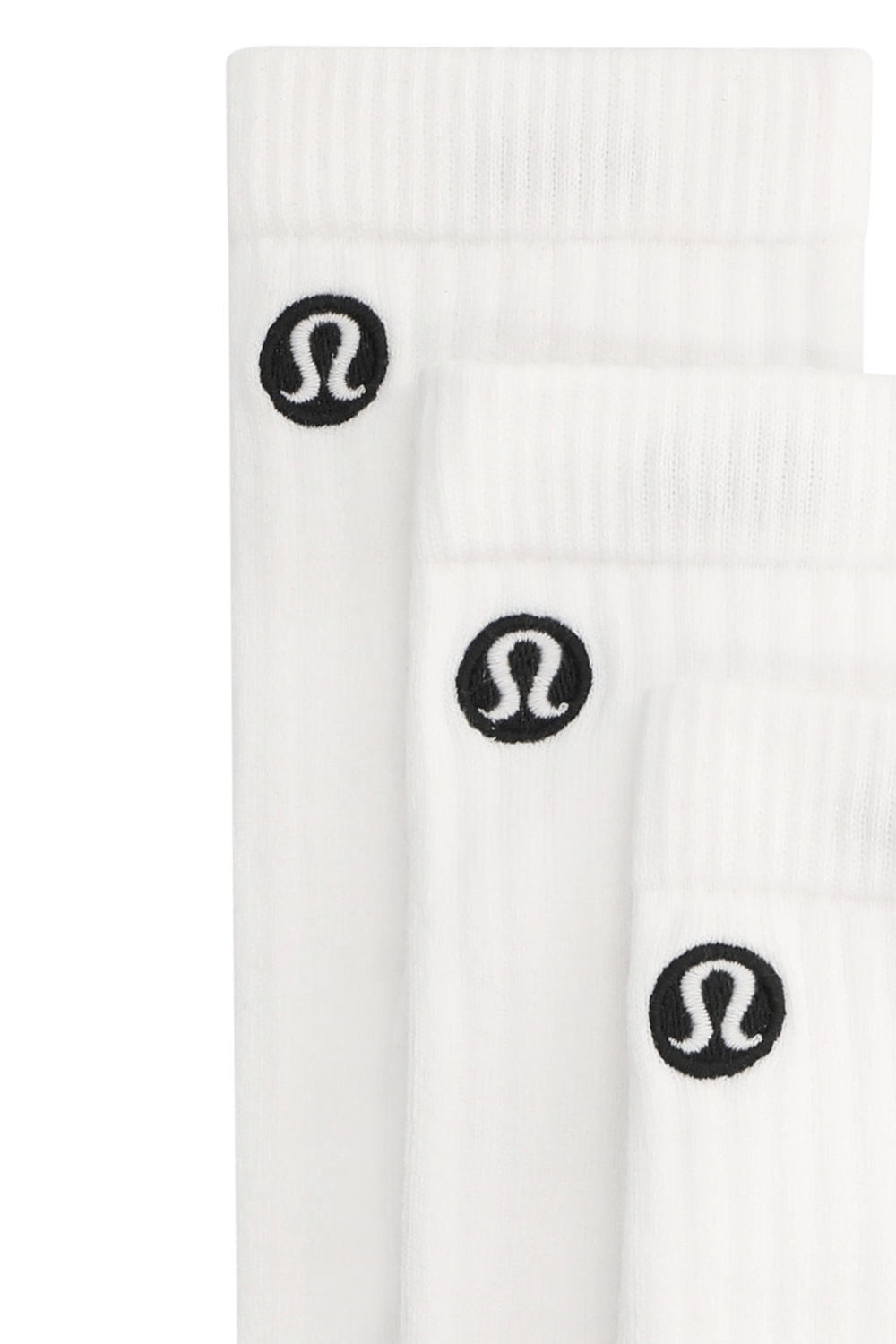 תמונת תקריב של Daily Stride Ribbed Crew Sock *3 Pack