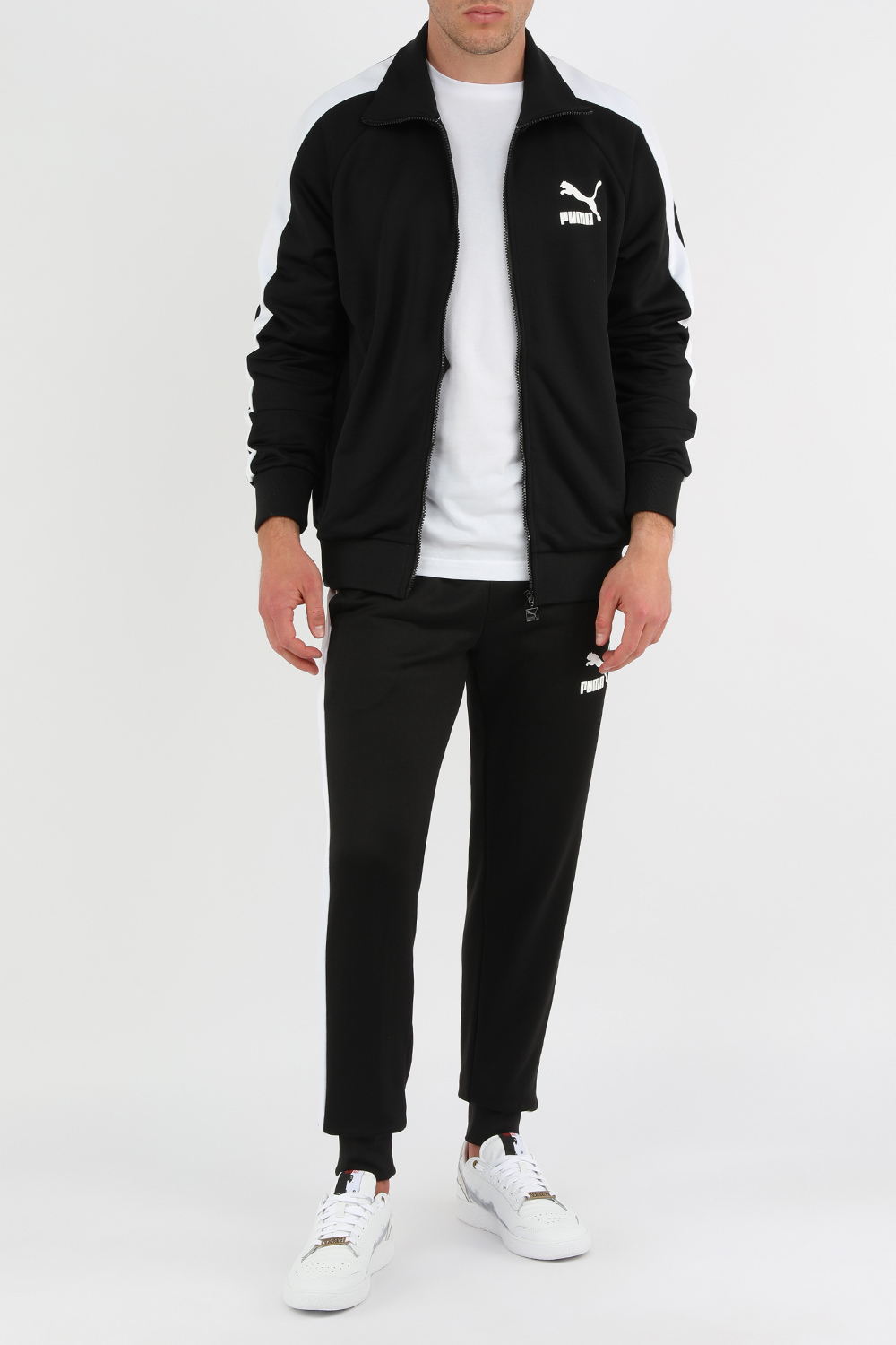 תמונת דוגמן קידמית של נעלי סניקרס טוני מונטנה לבנות