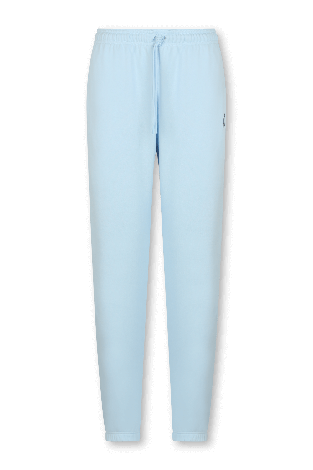 תמונה קידמית של מכנסי טרנינג ארוכים עם לוגו ג'ורדן בגוון כחול