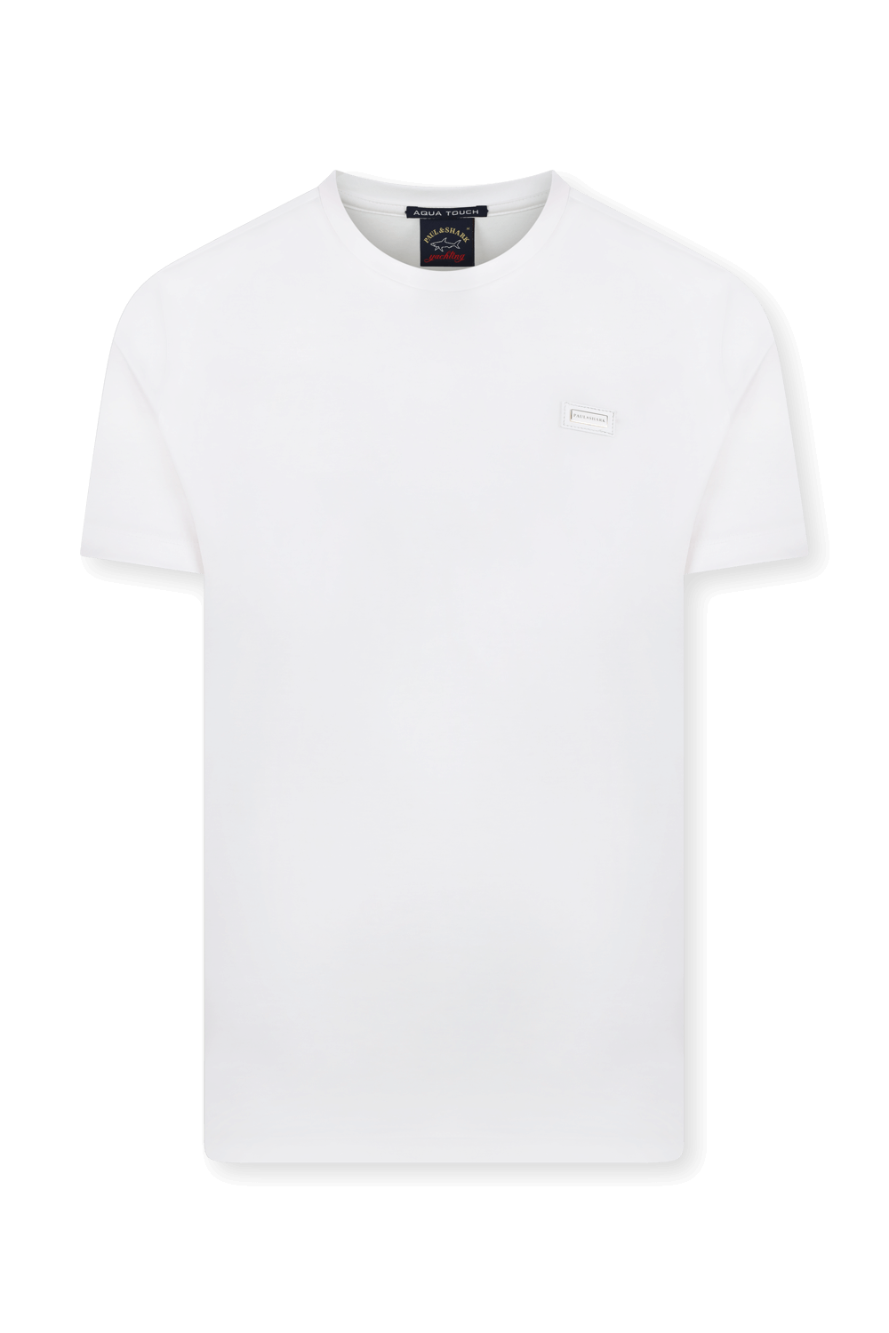 תמונה קידמית של חולצת טי מכותנה עם פאץ'