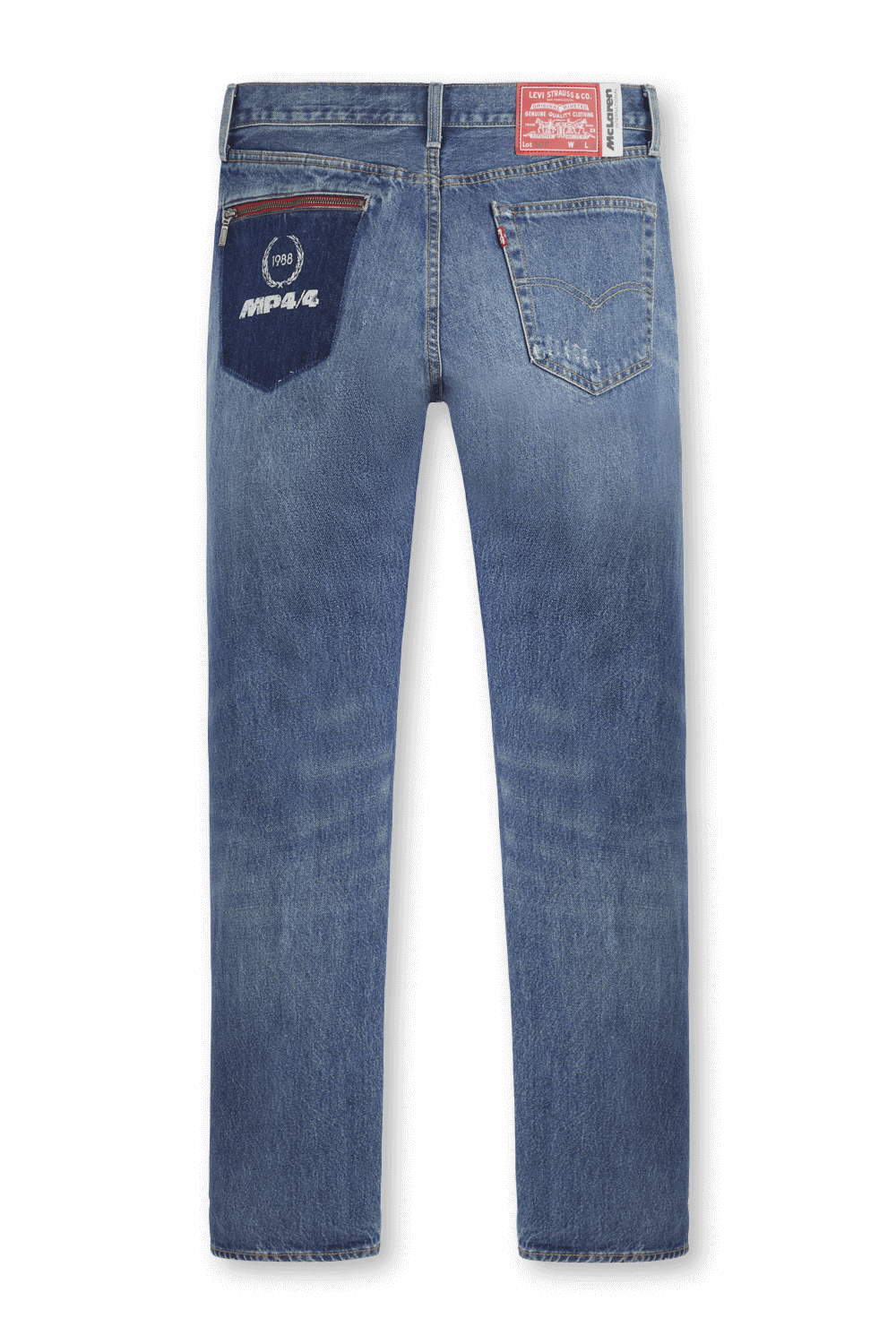 תמונה אחורית של ליוויס X אם סי אל מכנסי ג'ינס