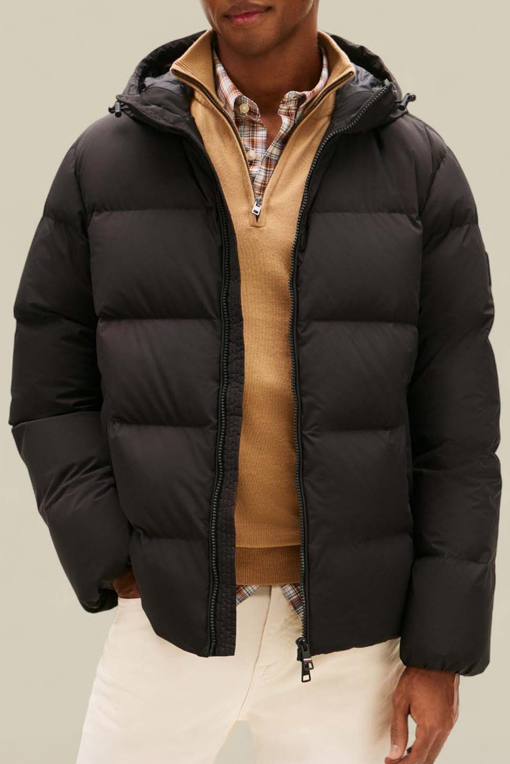 תמונת דוגמן קידמית של מעיל פוך