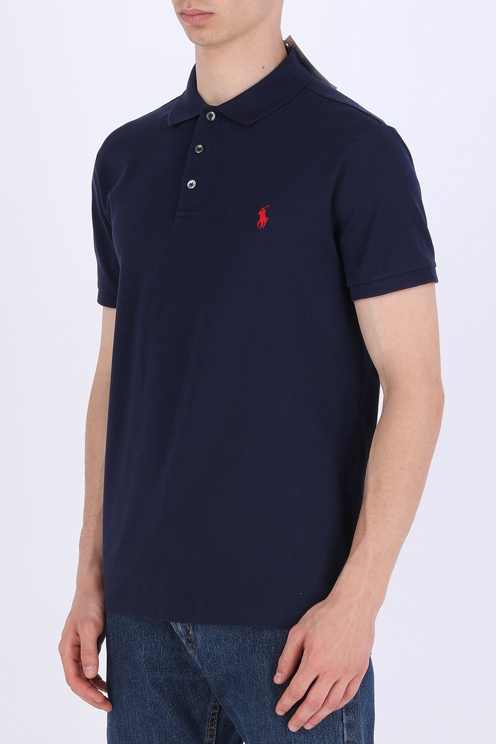 polo slim fit stretch mesh