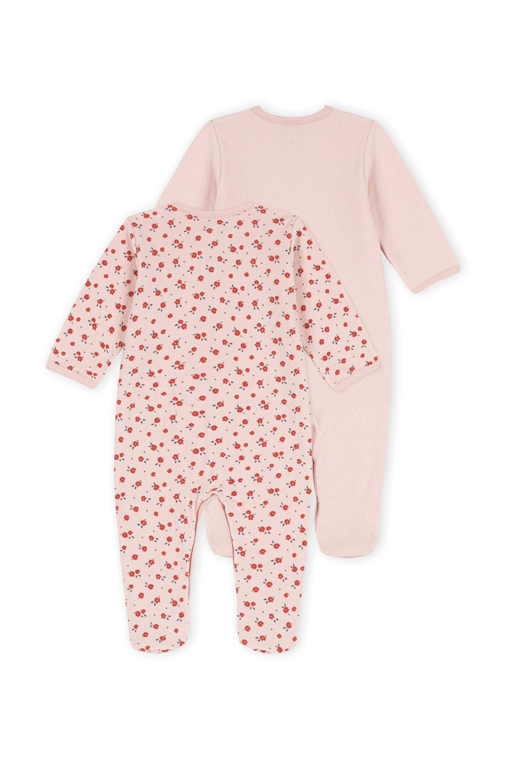 תמונה אחורית של מארז שני אוברולים ארוכים עם רגליות - גילאי 3-24 חודשים