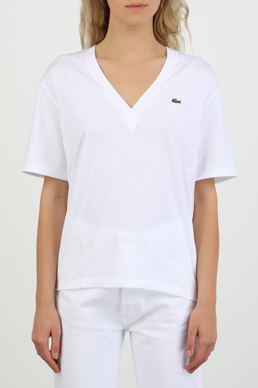 v neck t shirt lacoste