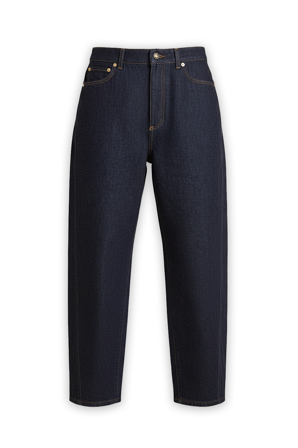 תמונה קידמית של מכנסי ג'ינס בגזרת בלון