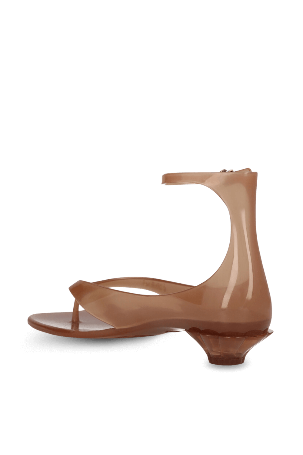 תמונה אחורית של סנדלי אצבע שקופים