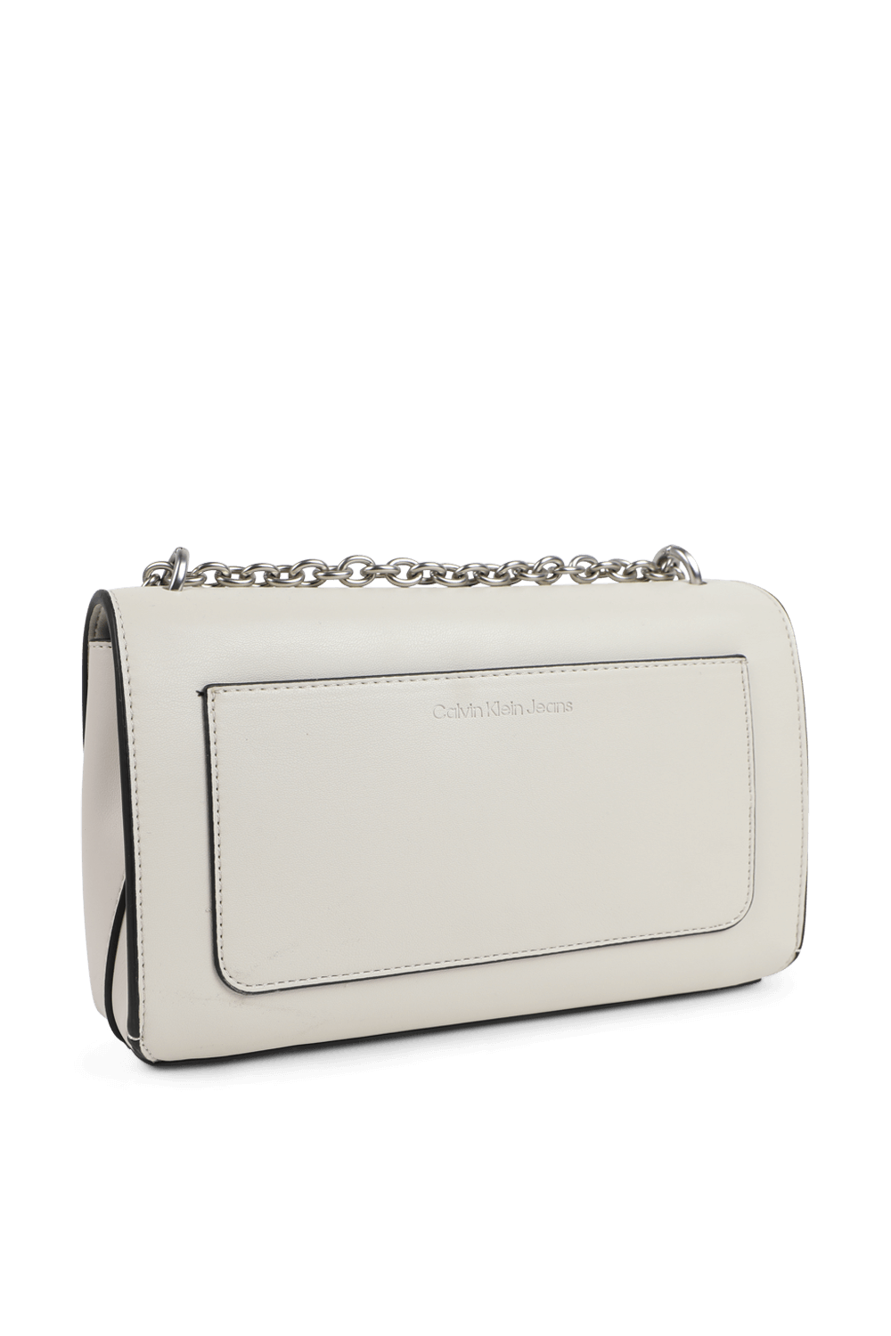 תמונה אחורית של תיק צד מתקפל מעור טבעוני