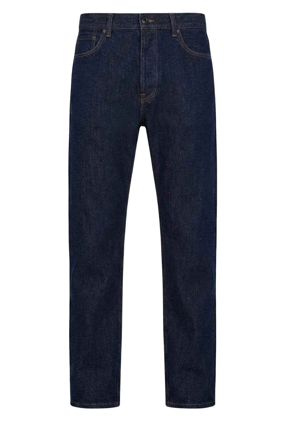 תמונה קידמית של מכנסי ג'ינס בגזרה ישרה