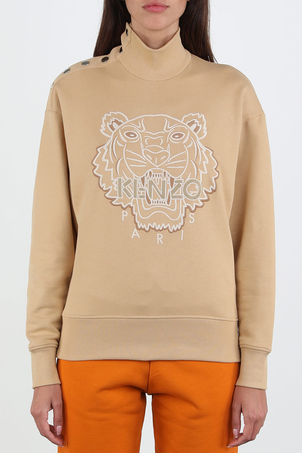 kenzo beige long sleeve polo