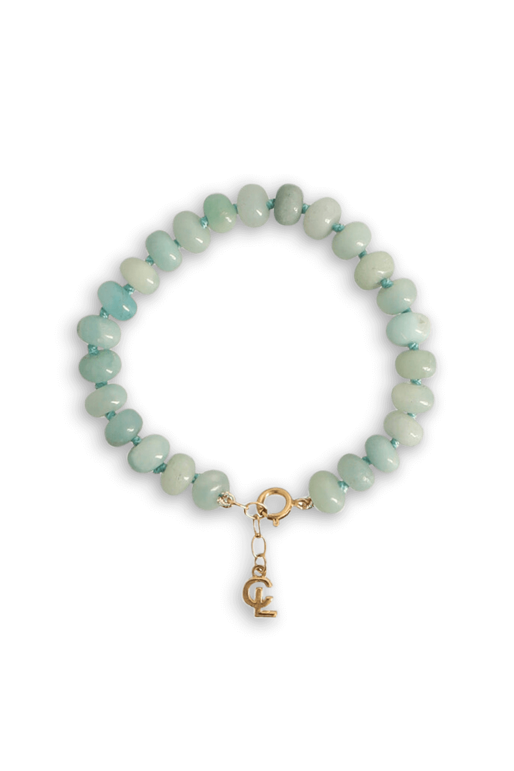 תמונה קידמית של צמיד אבנים טורקיז