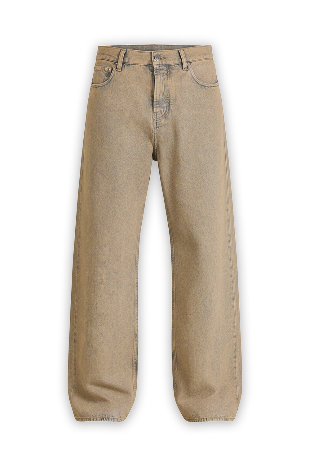 תמונה קידמית של מכנסי ג'ינס באגי