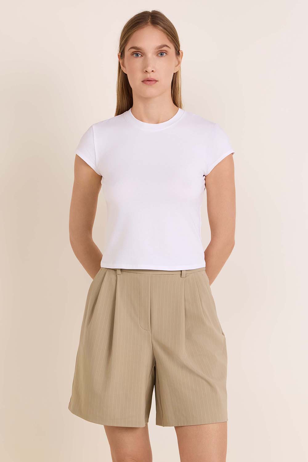 תמונת דוגמן קידמית של Organic Cotton Ringer Baby Tee