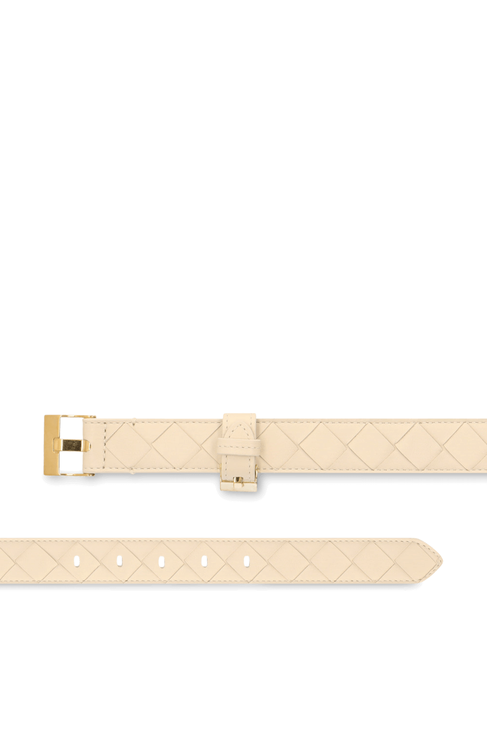 תמונה אחורית של חגורת עור קלוע