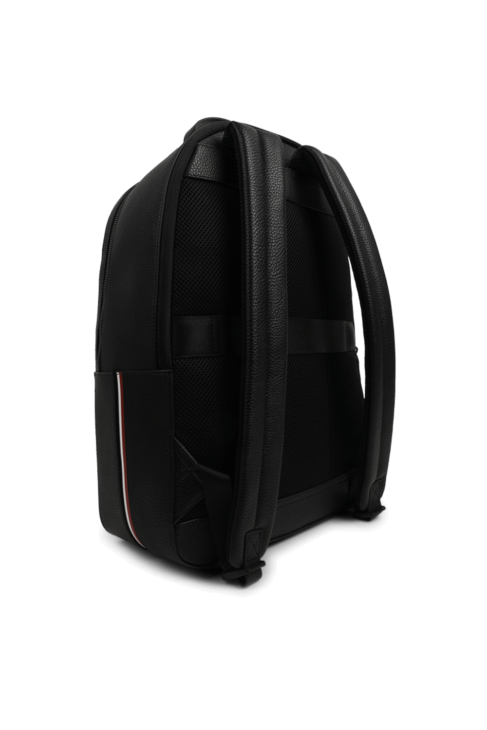 תמונה אחורית של תיק גב עם לוגו מטאלי