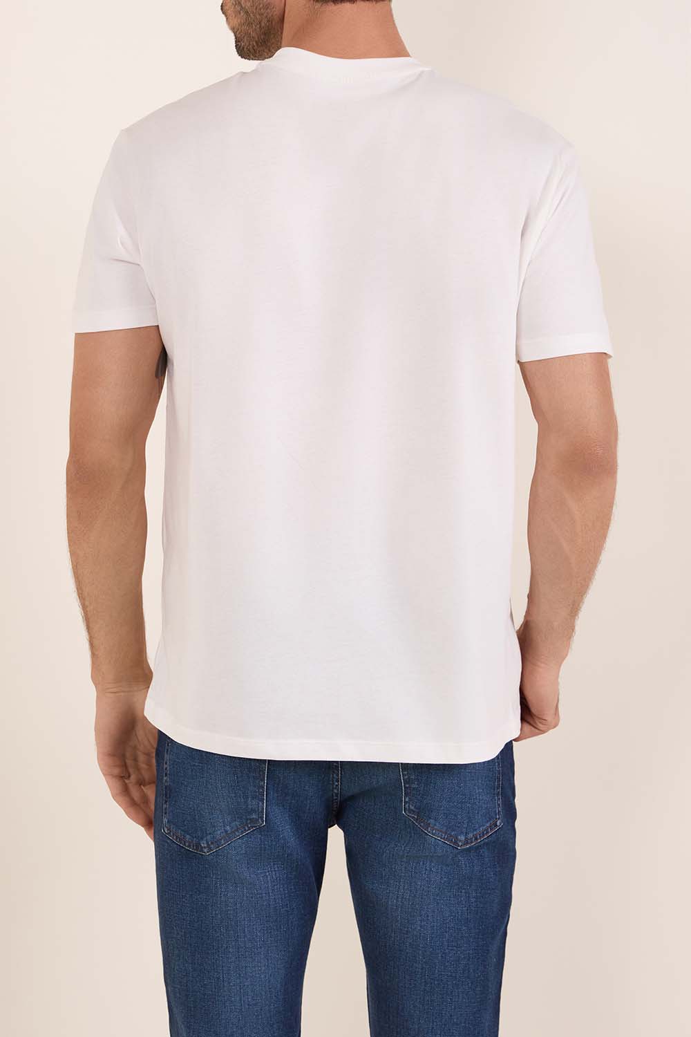 תמונת דוגמן אחורית של חולצת טי