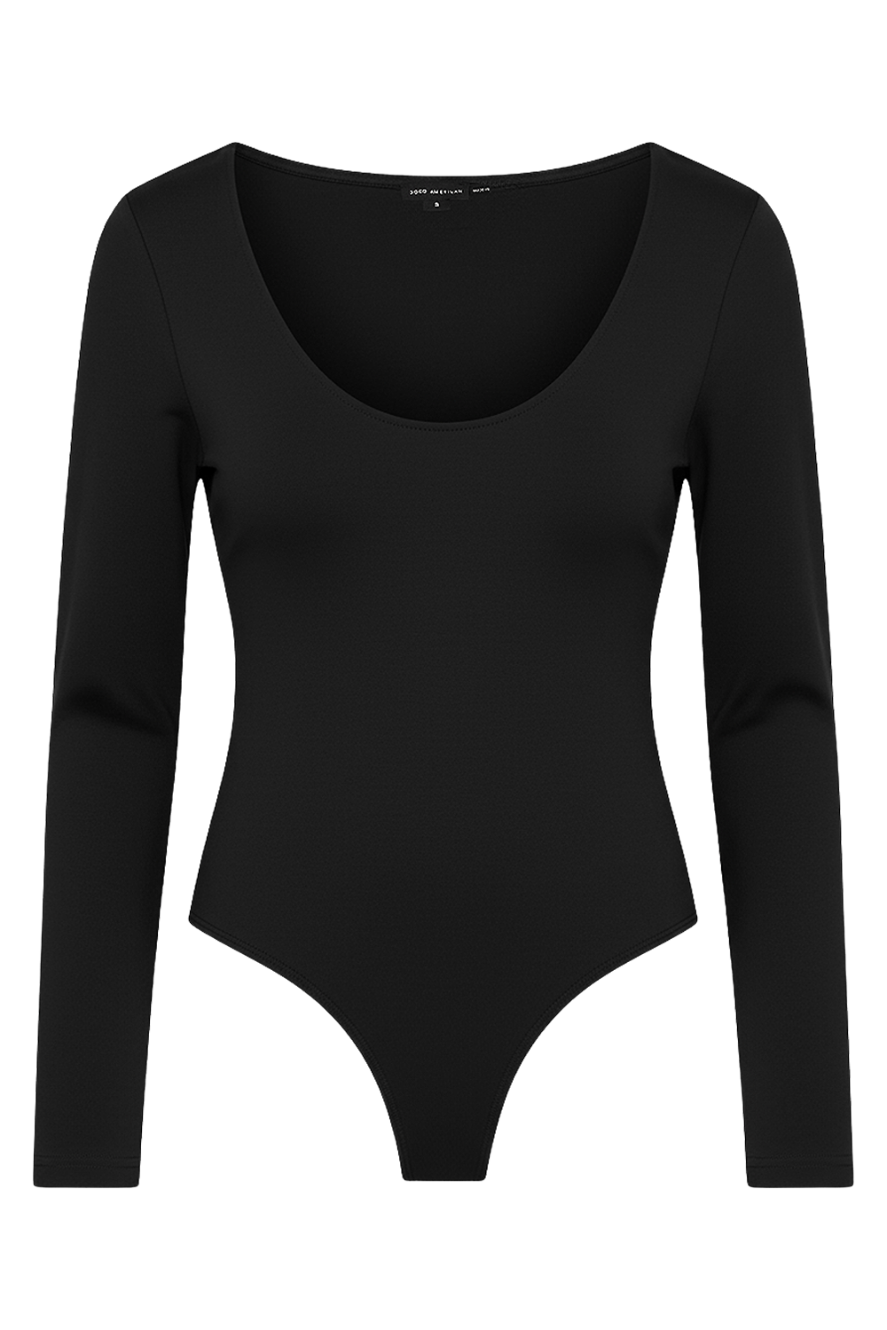 תמונה קידמית של בגד גוף עם צווארון מעוגל