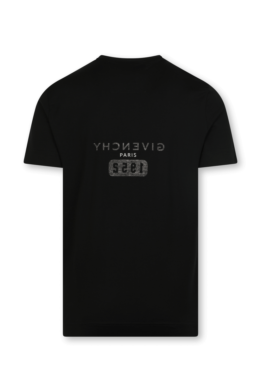 תמונה אחורית של חולצת לוגו סלים