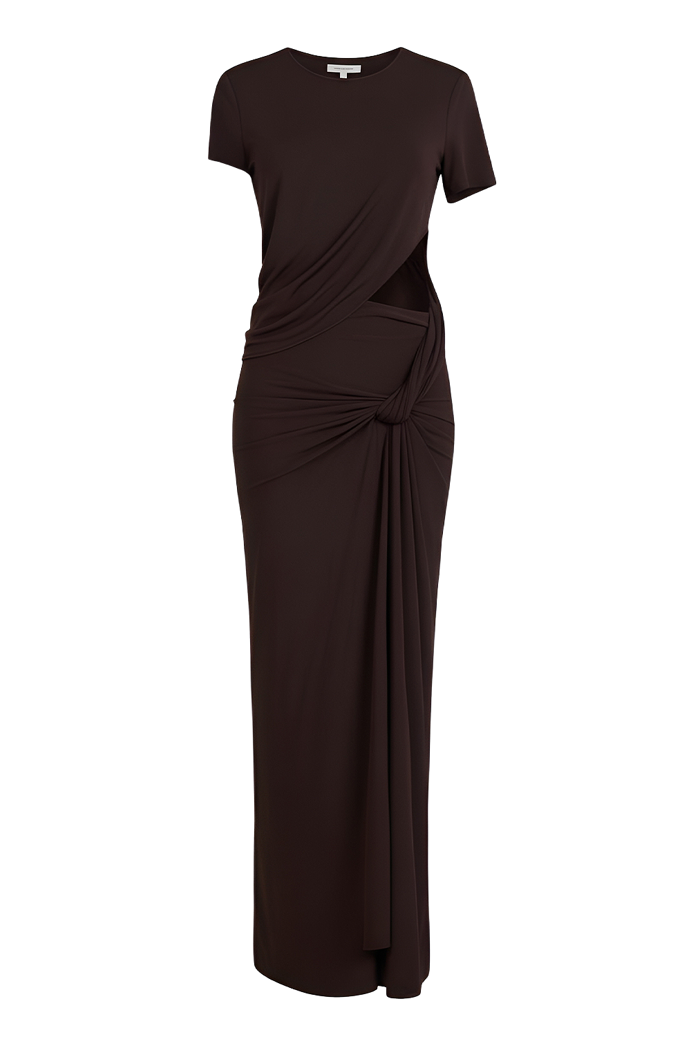 תמונה קידמית של שמלת מקסי א-סימטרית