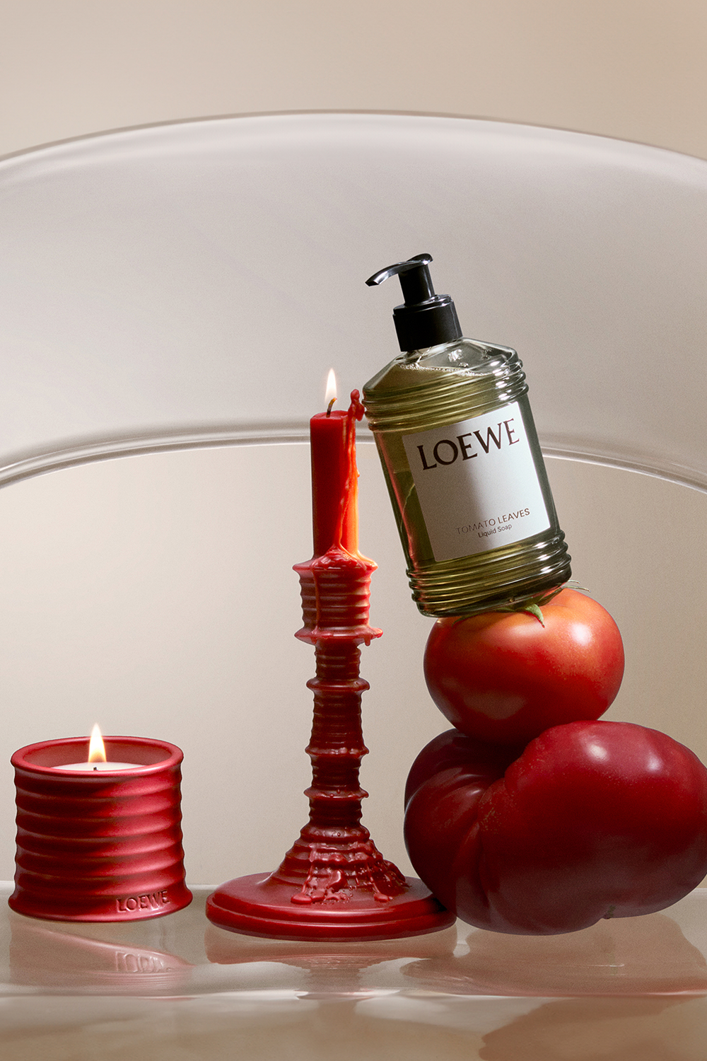 LOEWE Tomato Leaves Wax Candleholder