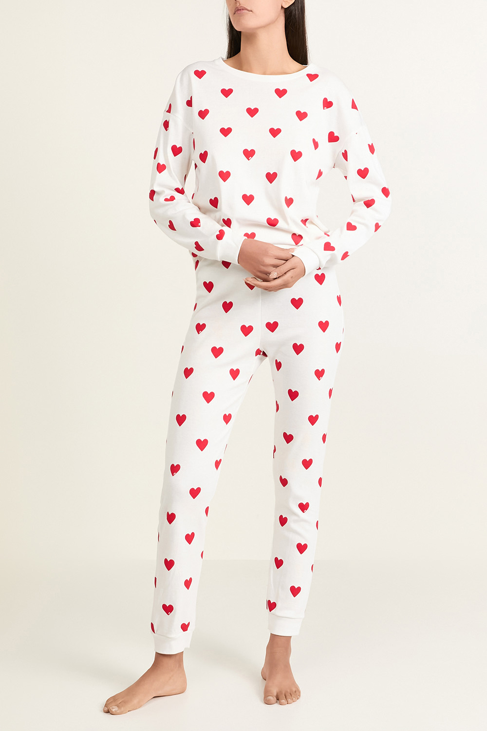 תמונת דוגמן קידמית של סט פיג'מה