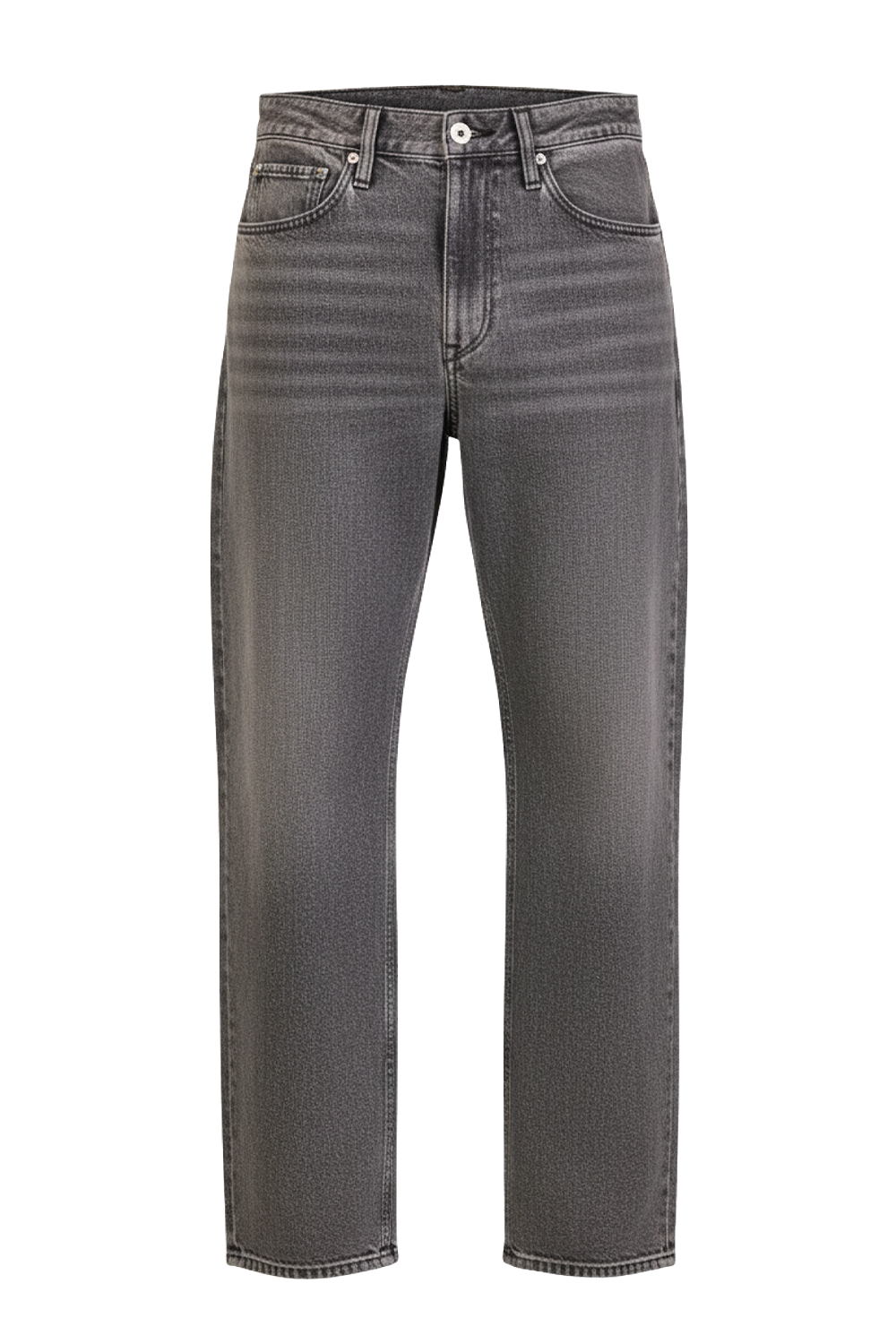 תמונה קידמית של מכנסי ג'ינס בגזרה ישרה