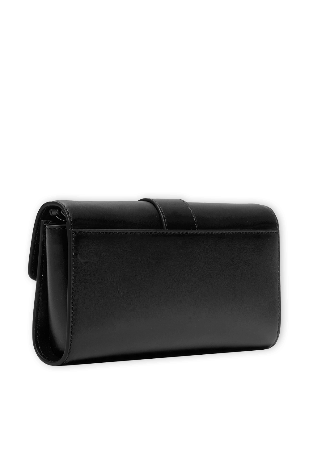 תמונה אחורית של תיק צד מעור שחור