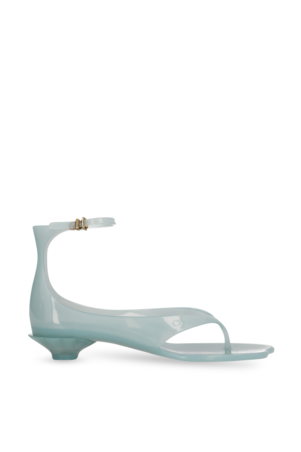 תמונה קידמית של סנדלי אצבע שקופים