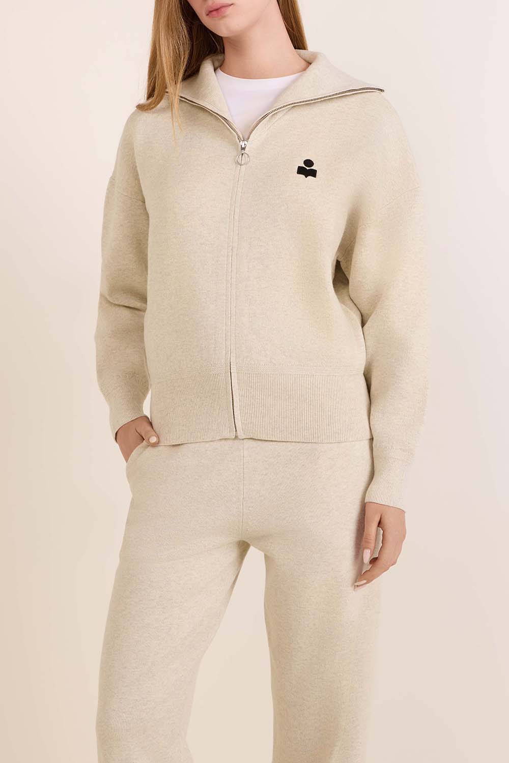 תמונת דוגמן קידמית של קרדיגן צמר