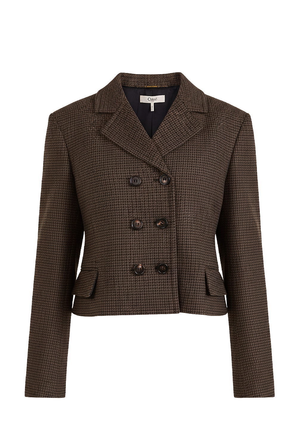 תמונה קידמית של ז'קט צמר צמוד