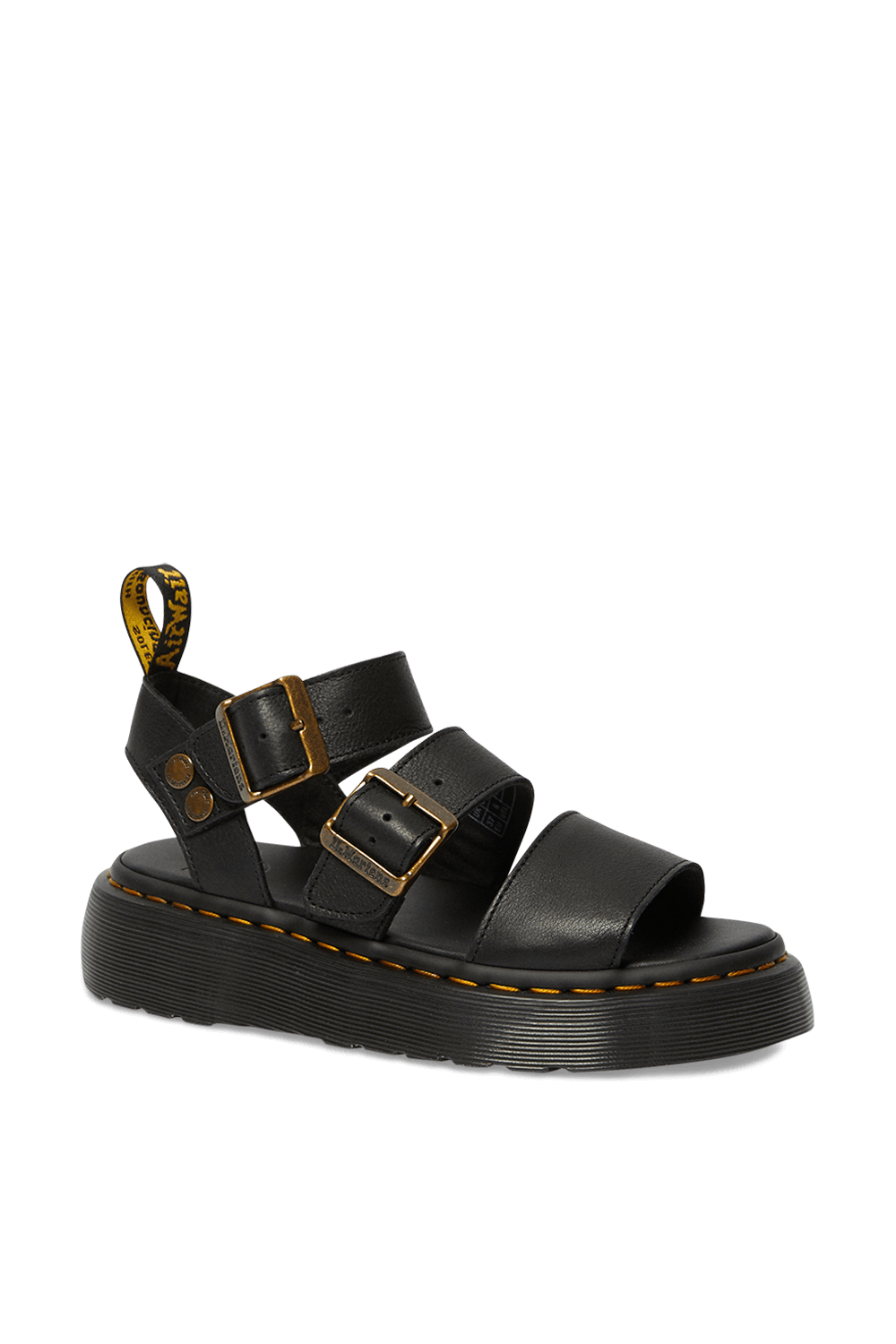 תמונת תקריב של סנדלי פלטפורמה גריפון