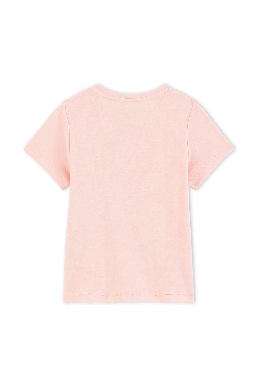 תמונה אחורית של גילאי 3-5 חולצת טי ורודה עם הדפס שרביט זהב