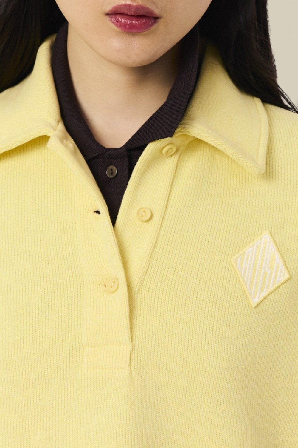 תמונת תקריב דוגמן של PRE LINE סווטשירט בגזרה רחבה