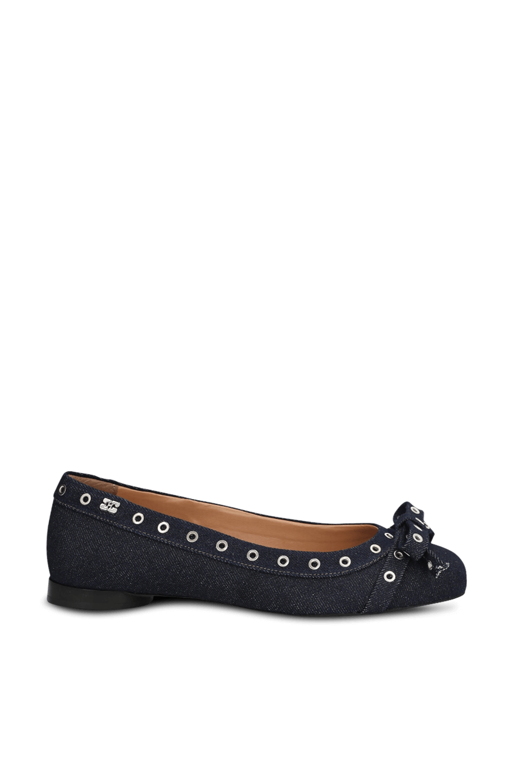 תמונה קידמית של נעלי בלרינה ג'ינס