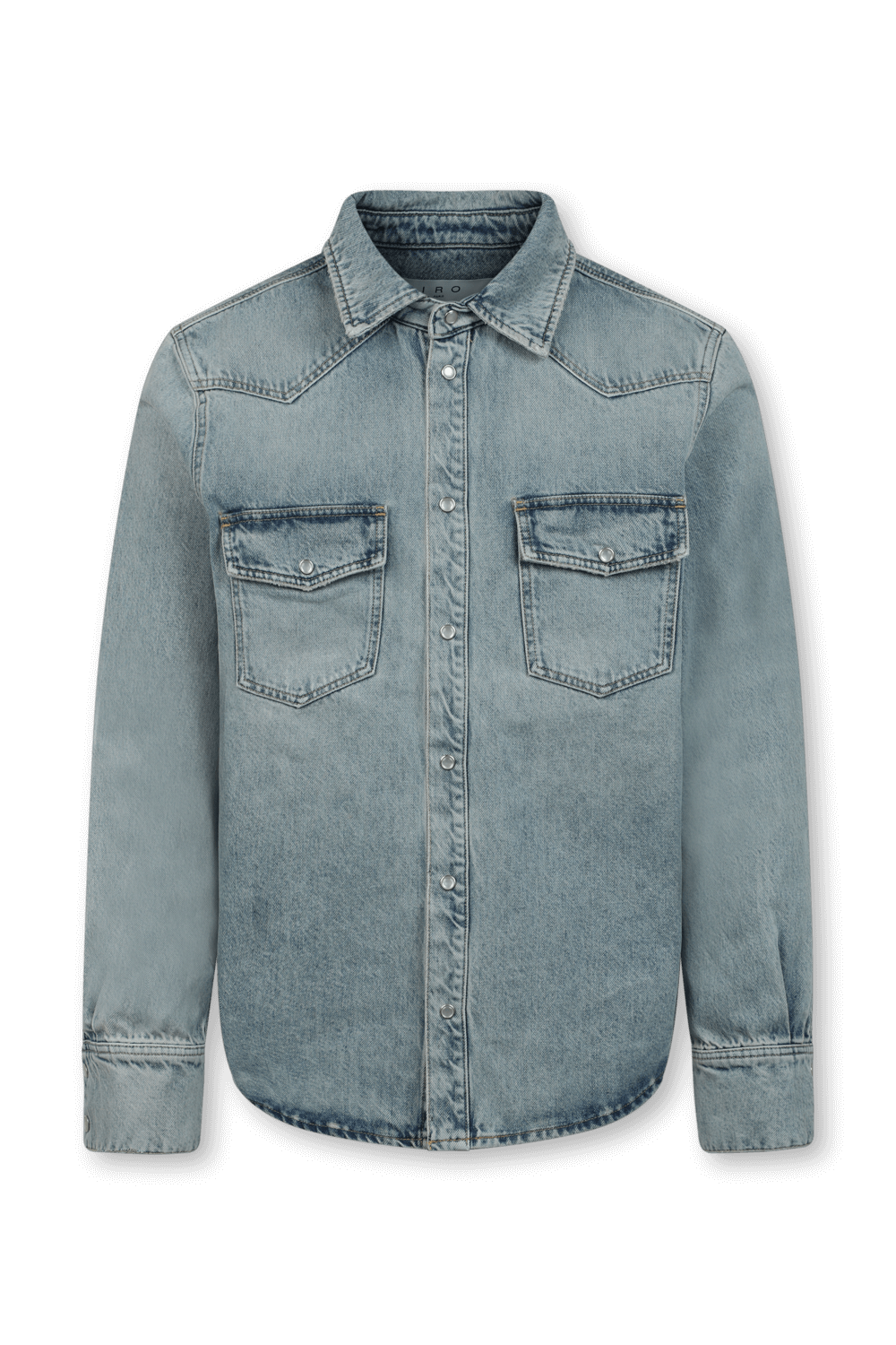 תמונה קידמית של חולצת דנים מכופתרת