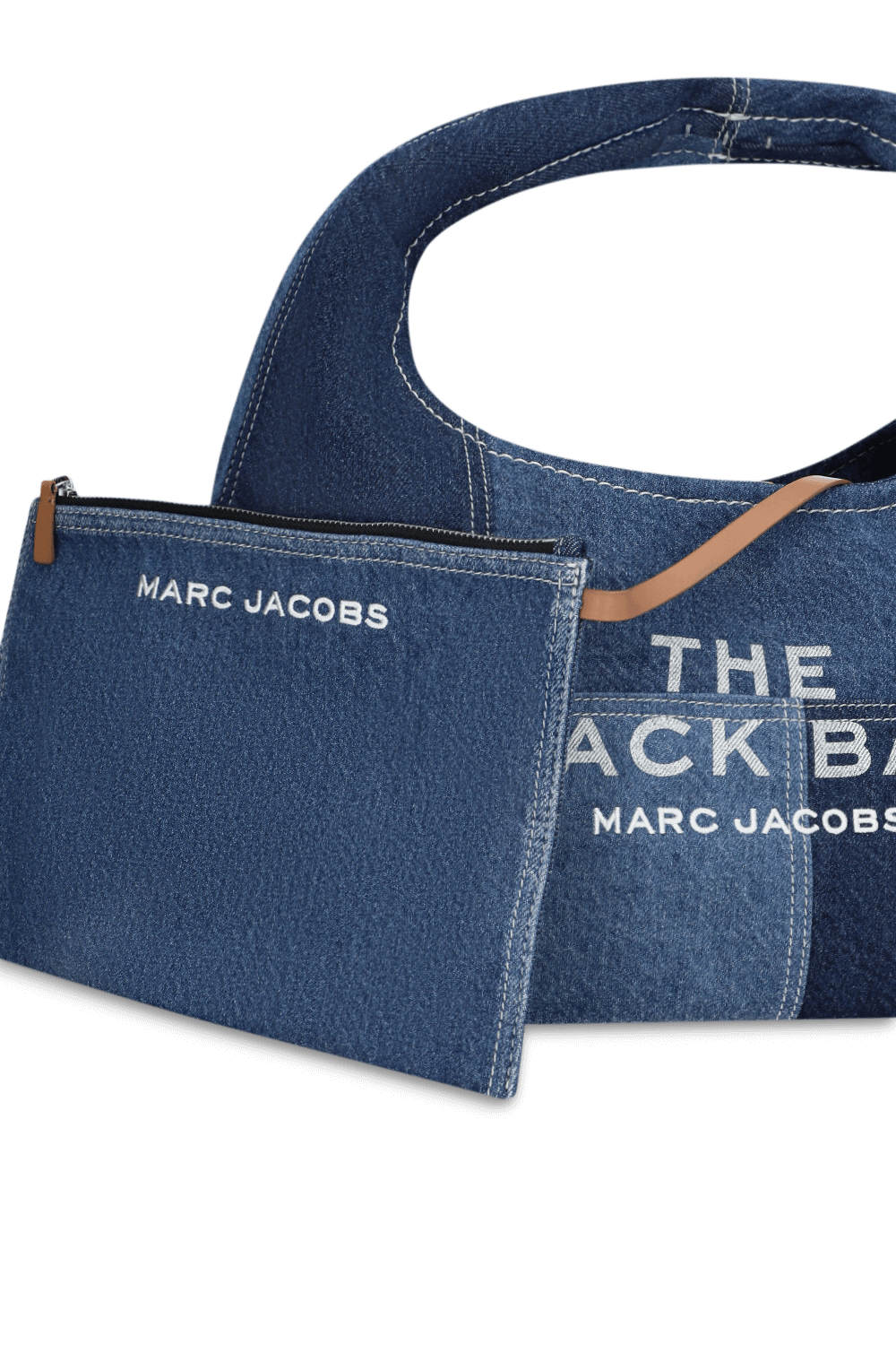 תמונת תקריב של תיק שק ג'ינס