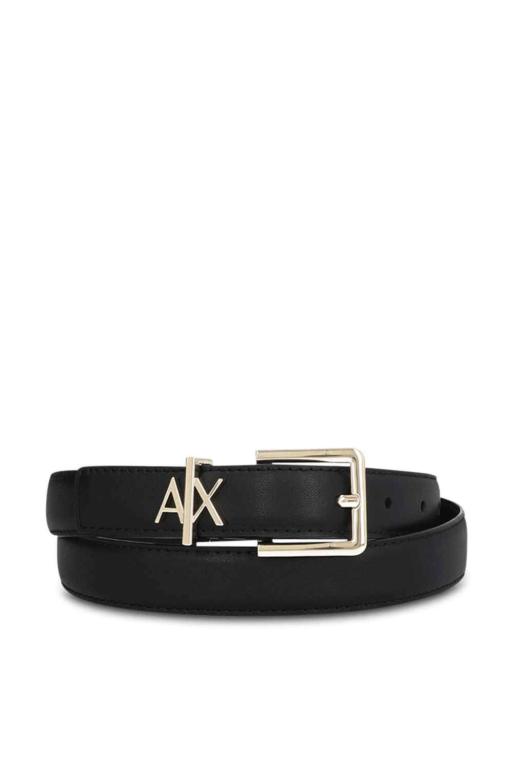 תמונה קידמית של חגורת עור דקה