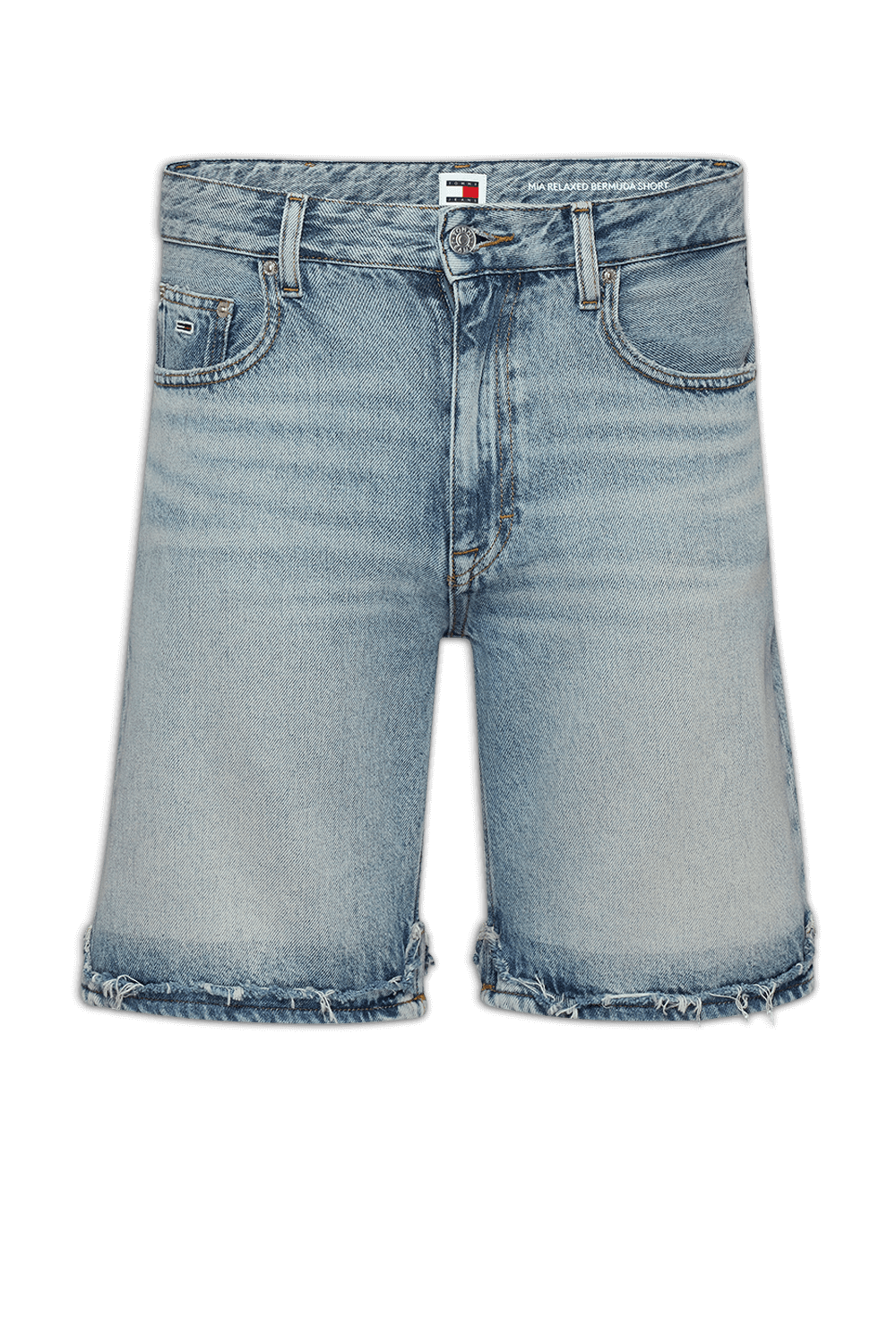 תמונה קידמית של מכנסי ברמודה ג'ינס