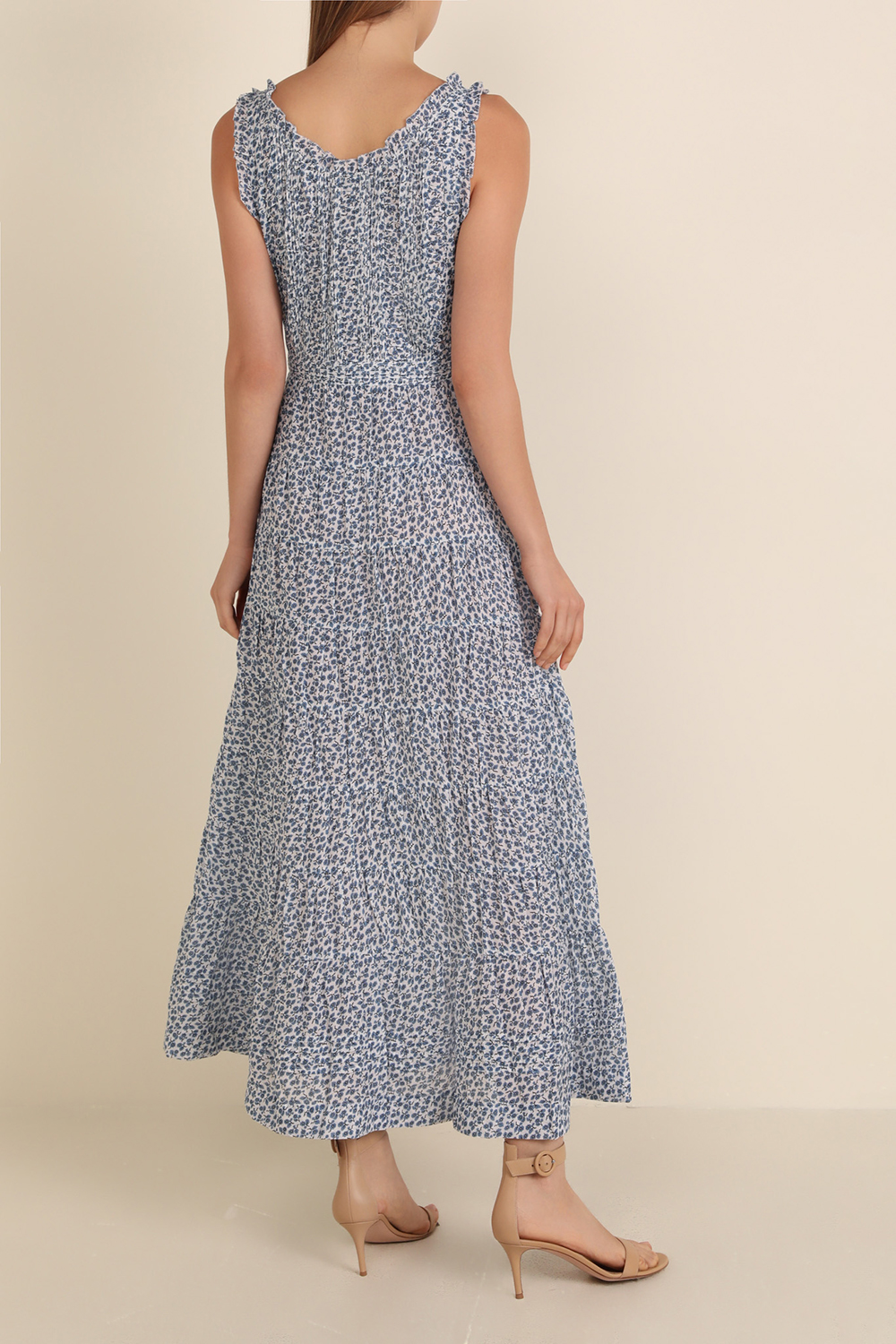 תמונת דוגמן אחורית של שמלת מקסי אותסה