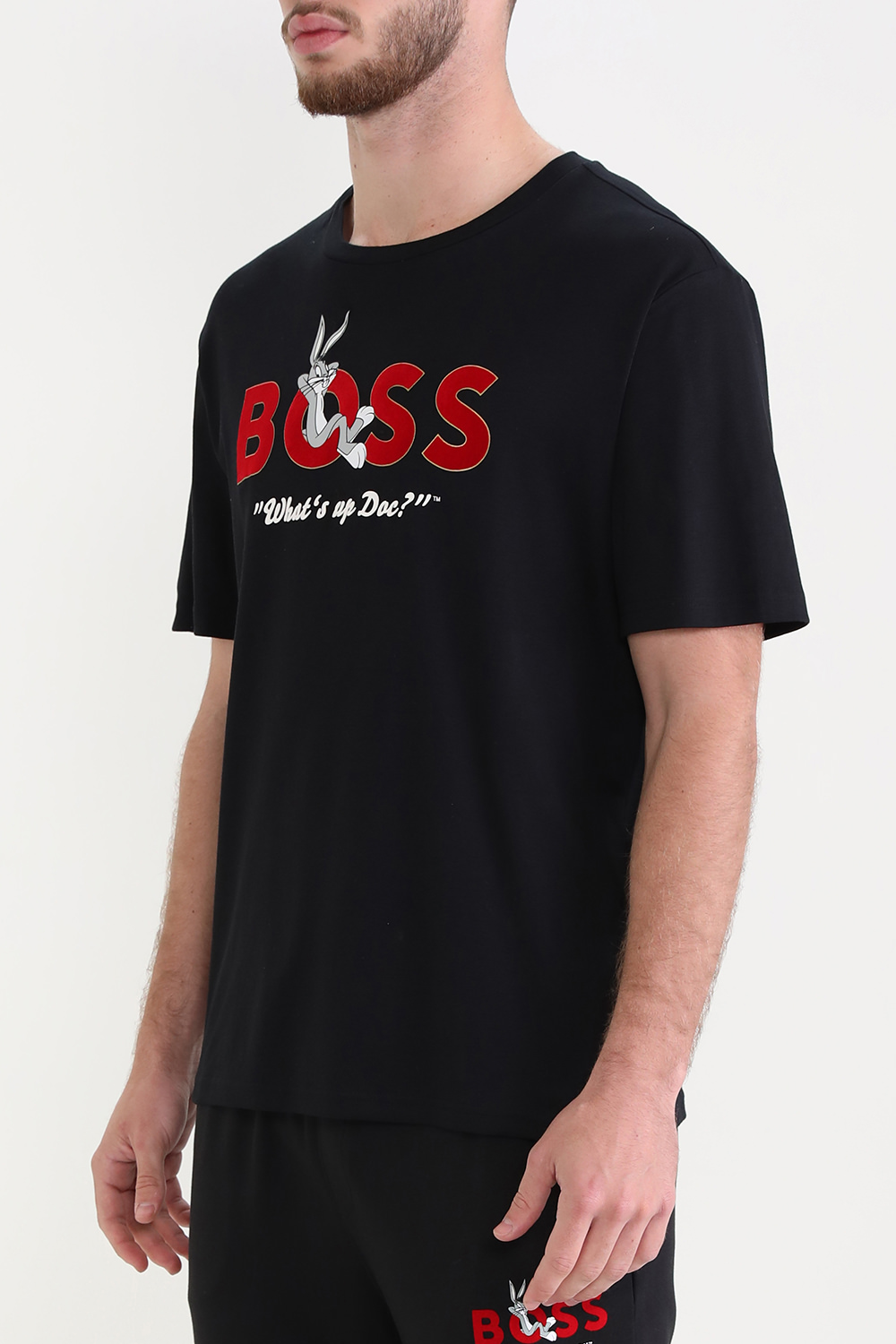 תמונת דוגמן קידמית של בוס X לוני טונס חולצת טי גרפית