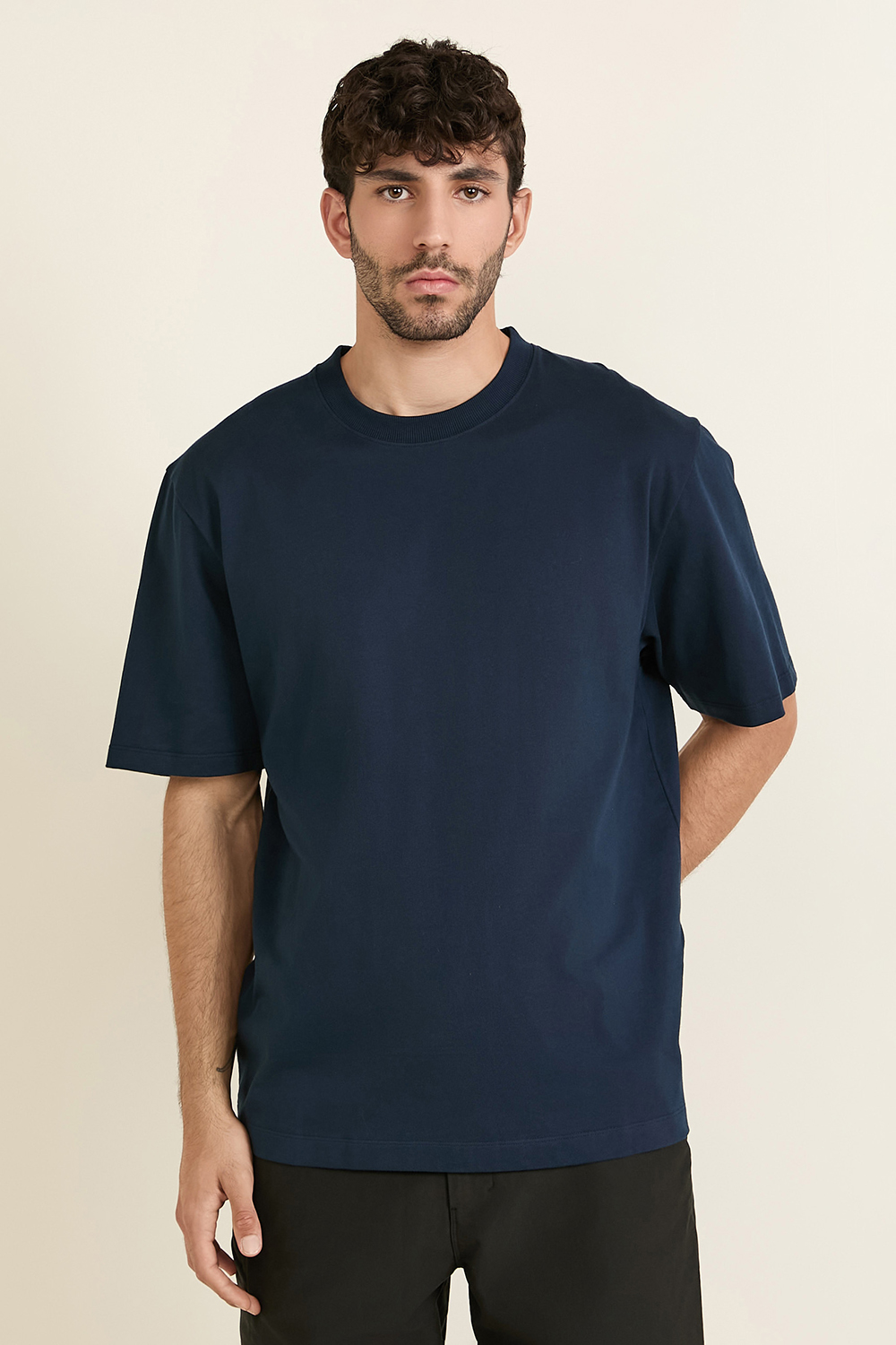 תמונת דוגמן קידמית של Heavyweight Cotton Jersey T-Shirt