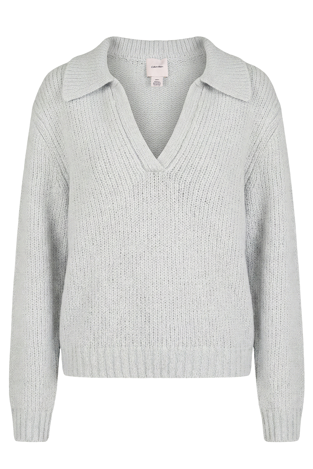 תמונה קידמית של סריג פולו צמר