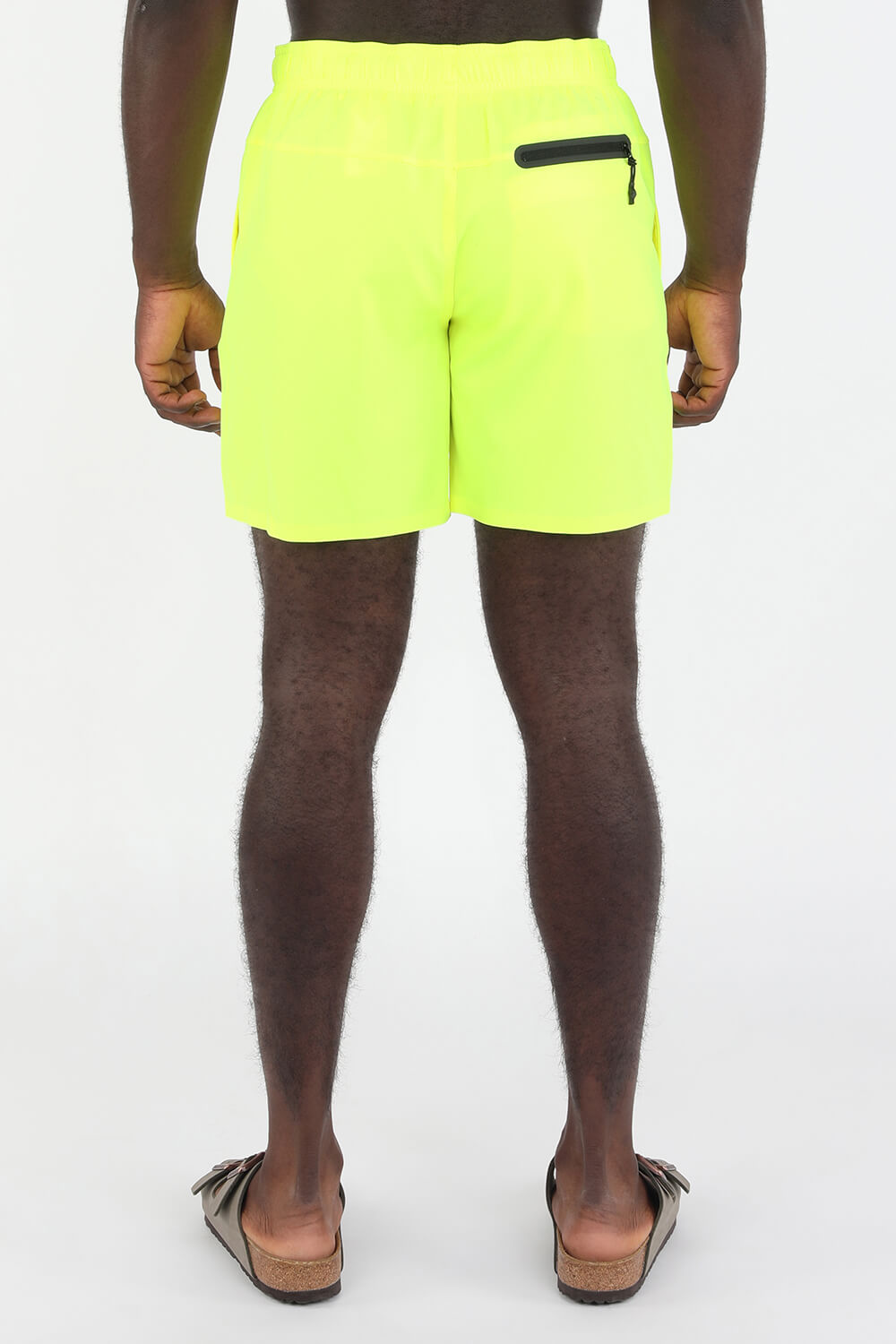 תמונת דוגמן אחורית של Swimshorts in Neon Yellow