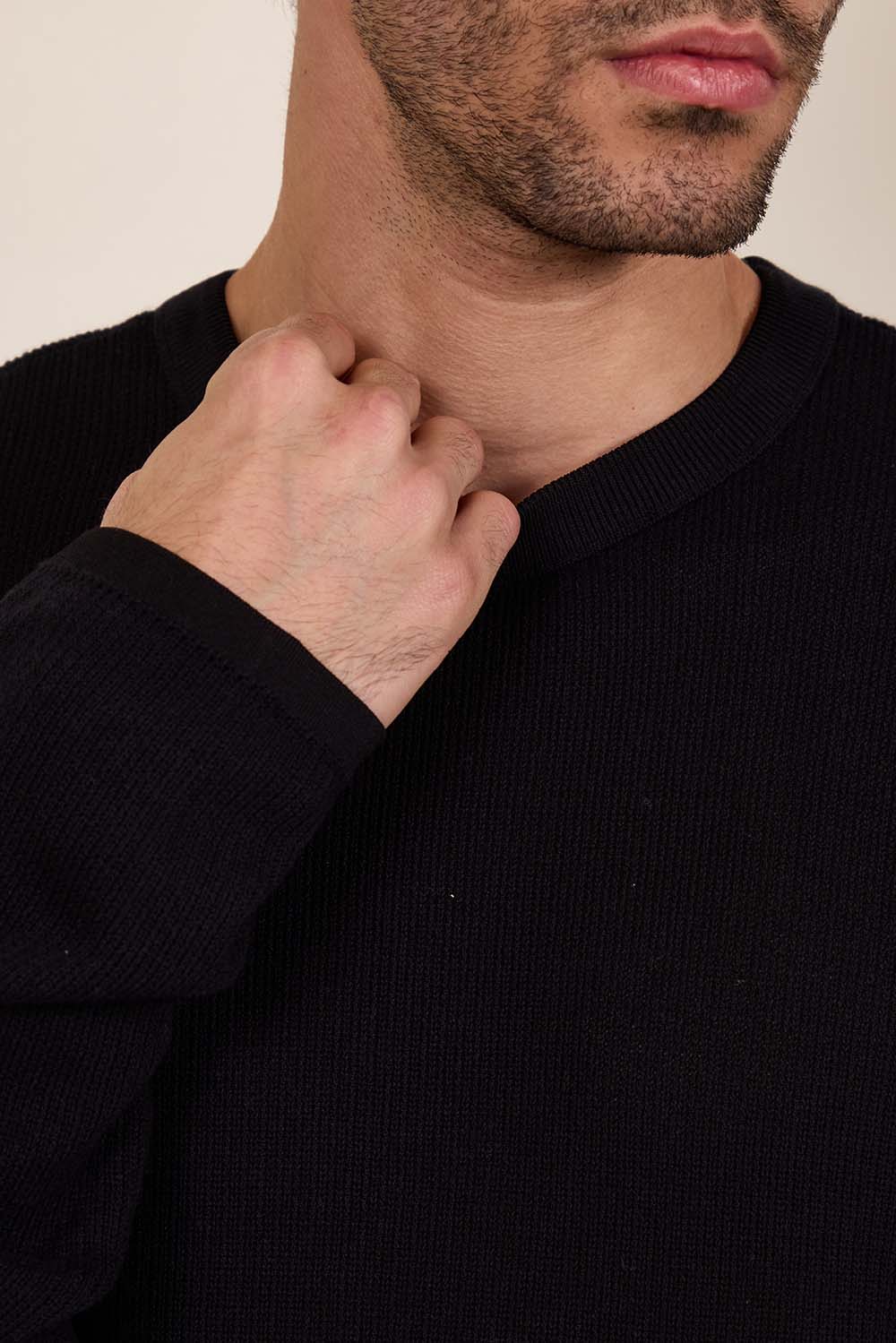 תמונת תקריב דוגמן של סריג כותנה