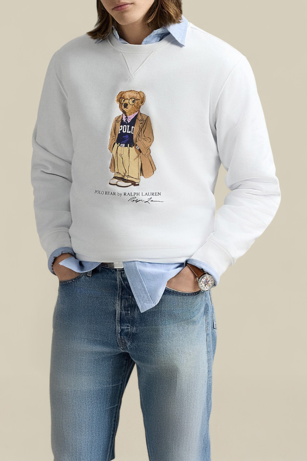 תמונת דוגמן קידמית של סווטשירט דובי