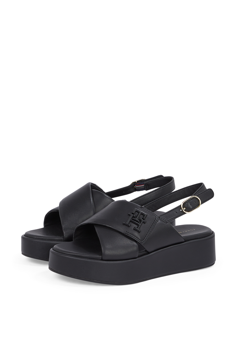 תמונת תקריב של סנדלי סלינג בק פלטפורמה