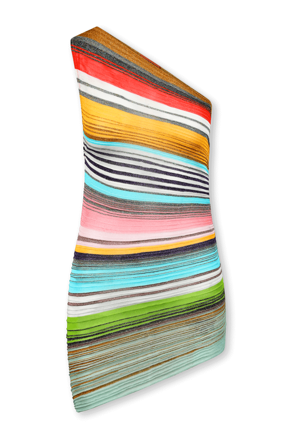 תמונה קידמית של שמלת חוף סרוגה א-סימטרית