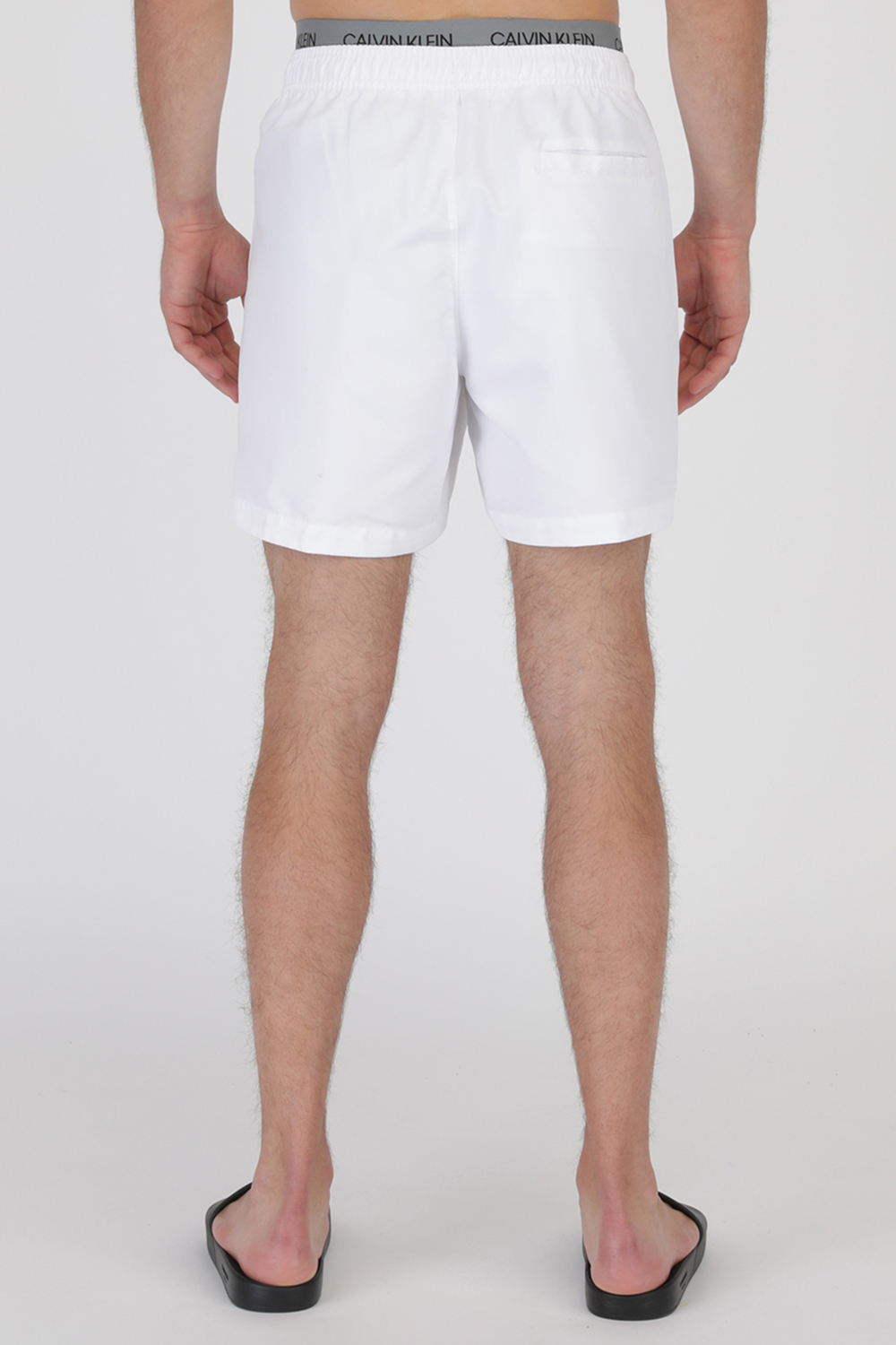 double waistband swim shorts