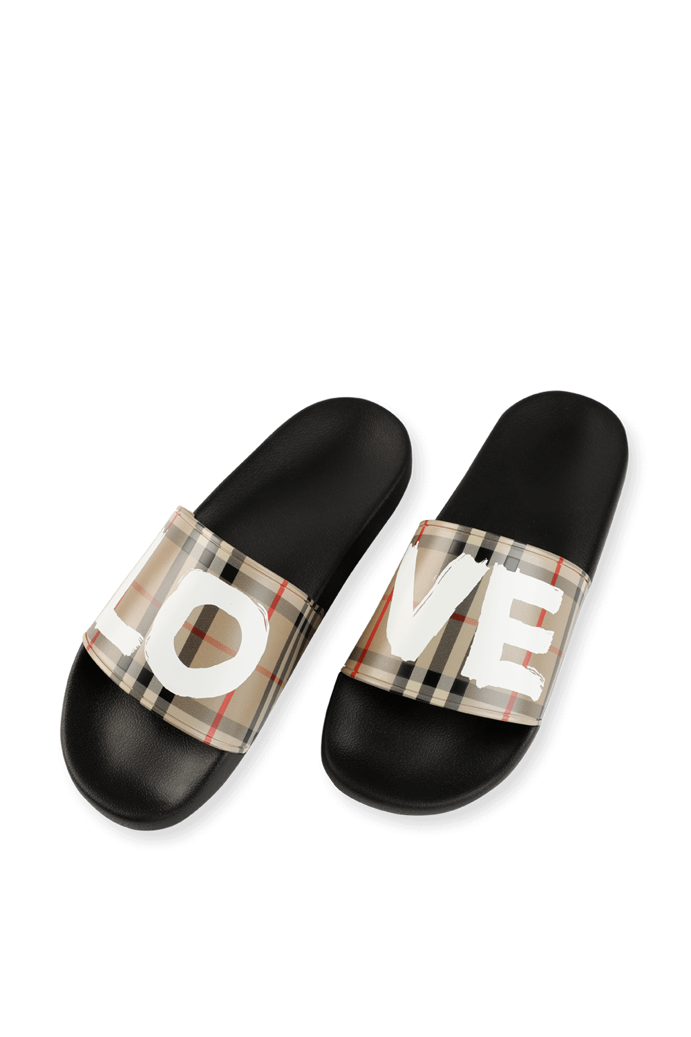 Love Print Vintage Check Slides | Factory 54